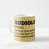 Mug Audiologiste Définition du café (Devant gauche)