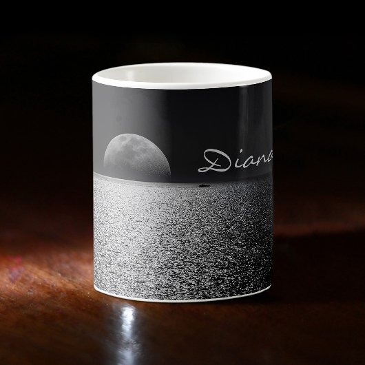 Mug Augmentation de la Pleine lune sur l'eau océanique