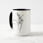 Mug August Bridesmaid | Gladiolus Fleur de naissance (Devant gauche)