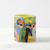 Mug August Macke art: Woman in Green Jacket (Centre)