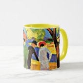 Mug August Macke art: Woman in Green Jacket (Devant droit)
