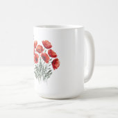 Mug August Poppy Bloom - Cadeau d'anniversaire personn (Devant droit)