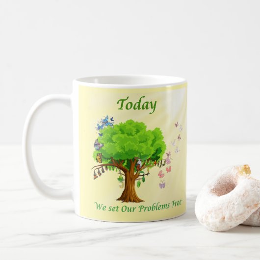 Mug Aujourd'Hui, Nous Libérons Nos Problèmes (Avec donut)