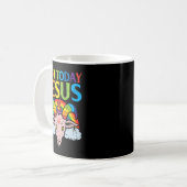 Mug Aujourd'hui pas Jésus Satan chèvre Satané arc-en-c (Devant gauche)