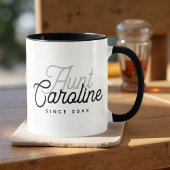 Mug Aunt Modern Simple Elegant Chic