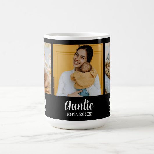 Mug Auntie Established Script Black 3 Photo Coffee (Centre)