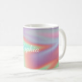 Mug Aura de nom holographique iridescent moderne (Devant droit)