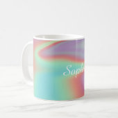 Mug Aura de nom holographique iridescent moderne (Devant gauche)