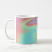 Mug Aura de nom holographique iridescent moderne (Gauche)