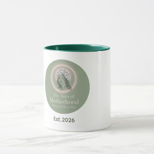 Mug Aura Personnalisée de Maternité - Café Zen Boho (Centre)