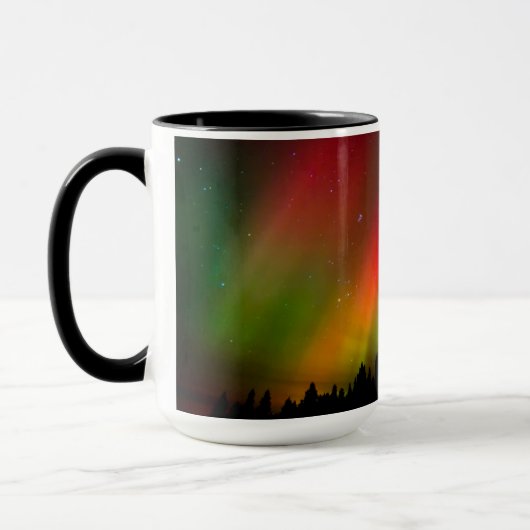 Mug Aurora Borealis et arbres (Gauche)