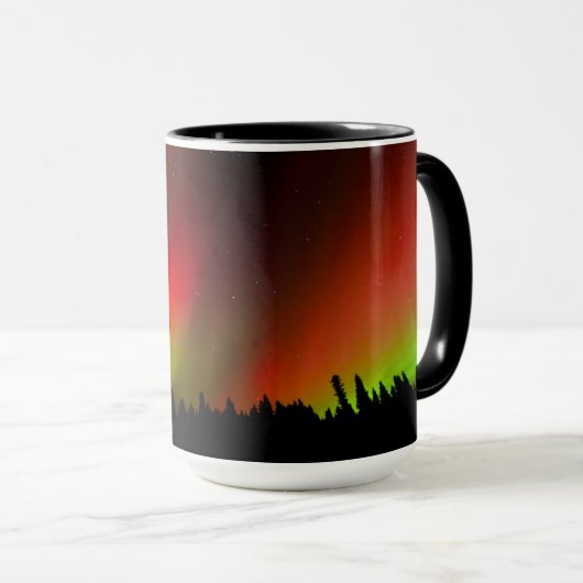 Mug Aurora Borealis et arbres (Devant droit)