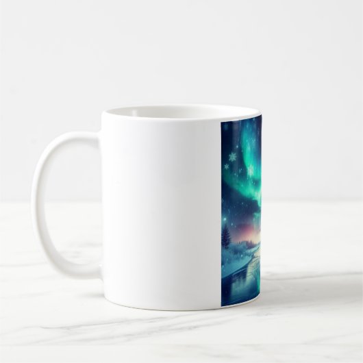Mug aurora borealis/Noël/hiver (Gauche)