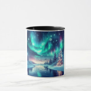 Mug aurora borealis/Noël/hiver