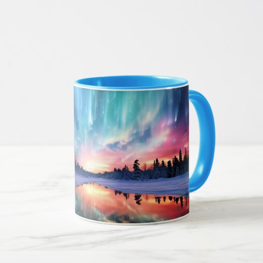 Mug Aurora Borealis, Northern Lights, (Devant droit)