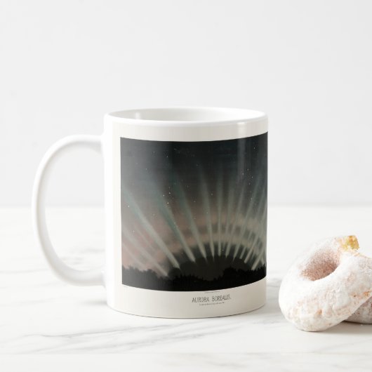 Mug Aurora Borealis Print, Trouvelot, 1881, Restauré (Avec donut)
