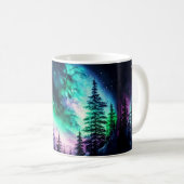 Mug Aurora céleste boréale Lumières nord vives (Devant droit)