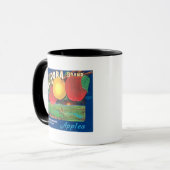 Mug Aurora Étiquette Apple (bleu) - Dayton, WA (Devant gauche)