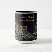 Mug Aurora Illinois Sud Broadway Neon Art 1920 (Centre)