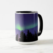 Mug Aurore boréale & Arbres | Manitoba, Canada (Devant droit)