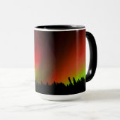 Mug Aurore boréale et arbres (Devant droit)