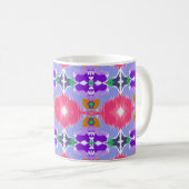 Mug Aurore Vive Kaléidoscope Fleur Électrique (Devant droit)