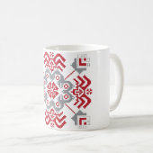 Mug Auseklis letton Médaillon géométrique d'art popula (Devant droit)
