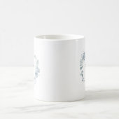 Mug AUSHA Élégant Bleu Poussiéreux Floral Demoiselle d (Centre)