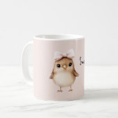 Mug Aussi doux qu'un oiseau au ruban rose (Devant gauche)