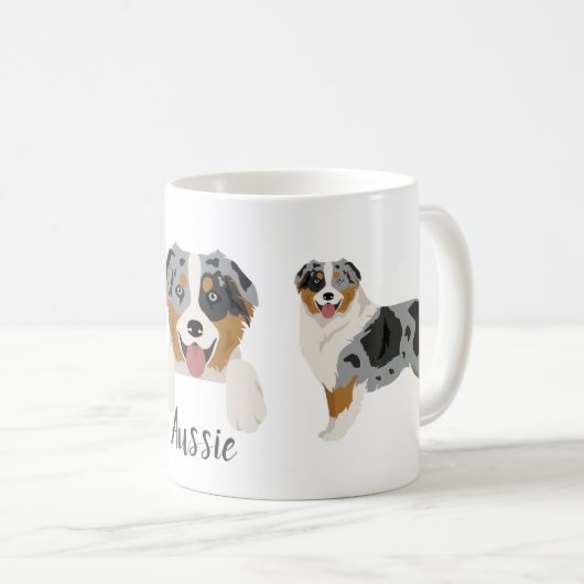 Mug Aussie. Berger australien (Devant droit)