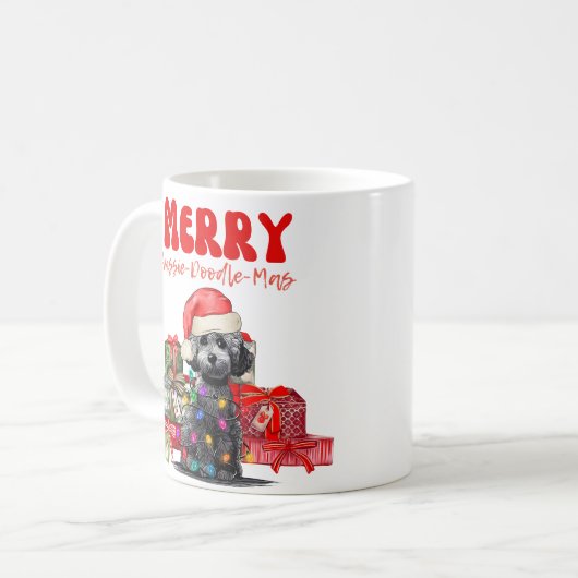Mug Aussie Doodle Christmas- Joyeux Aussie-Doodle-Mas (Devant gauche)