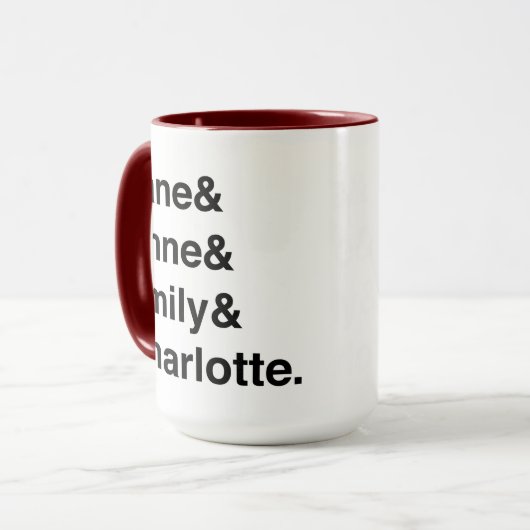 Mug Austen et Brontes (Devant gauche)