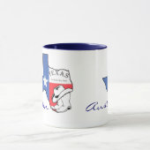 Mug Austin, carte d'état du Texas avec l'étoile, (Centre)