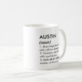 Mug Austin name, Editable name, Custom name (Devant droit)
