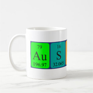 Mug Austin nom de table périodique