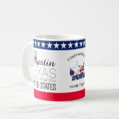 Mug Austin, Texas, États-Unis élégant (Devant gauche)