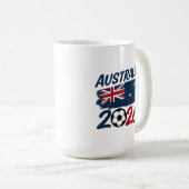 Mug Australia 2026 Soccer Fan Design Flag Colors (Devant droit)