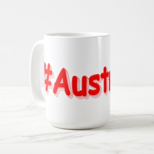 Mug "#Australia" Joli Design. Commandez dès maintenant (Devant gauche)