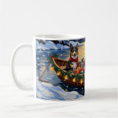 Mug Australian Cattle Dog Christmas Boat Holiday (Gauche)