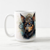 Mug Australian Kelpie Steampunk Dog (Gauche)