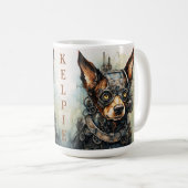 Mug Australian Kelpie Steampunk Dog (Devant droit)