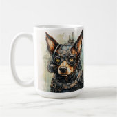 Mug Australian Kelpie Steampunk Dog (Gauche)