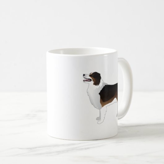 Mug Australian Shepherd Basic Breed Silhouette (Devant droit)