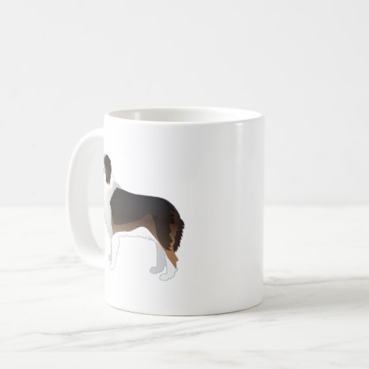 Mug Australian Shepherd Basic Breed Silhouette (Devant gauche)