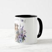 Mug Australian Shepherd Chien Maman Floral (Devant droit)