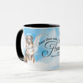 Mug Australian Shepherd Heaven Personalized Memorial (Devant gauche)