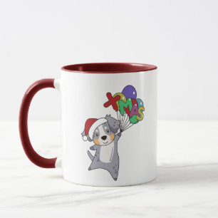 Mug Australian Shepherd Merry Christmas Winter