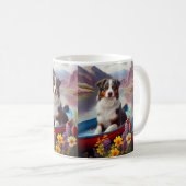 Mug Australian Shepherd on Paddle : Une aventure Pitto (Devant droit)
