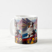 Mug Australian Shepherd on Paddle : Une aventure Pitto (Devant gauche)