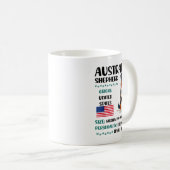 Mug Australian Shepherd Origin Funny Aussie Dog Lover  (Devant droit)